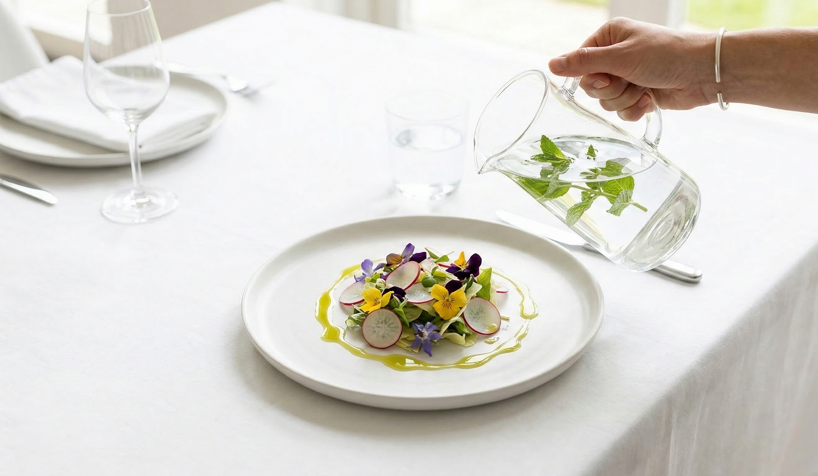 Elegante salade bereiding
